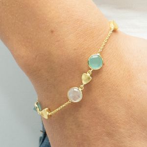 Sarah Alexander Skye Multi Gemstone and Chain Bracelet