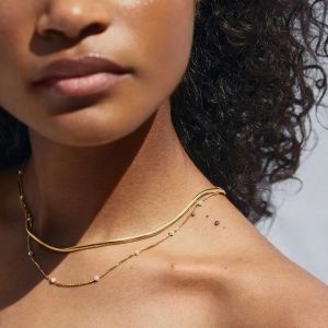Shyla London Thick Snake Chain Gold Necklace