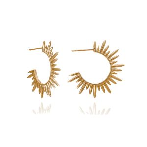 Rachel Jackson Electric Goddess Medium Hoop Earrings Gold SNE27GP