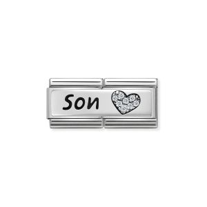 Nomination Classic Double Link Son Charm - Silver - 330731/03