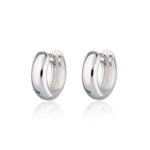 Scream Pretty Chunky Huggie Hoop Earrings - Silver