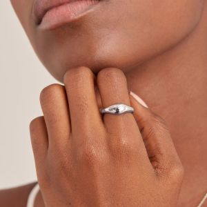 Ania Haie Silver Wave Adjustable Ring - R044-02H