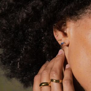 Daisy Lightning Stud Earrings - Gold ST08_GP