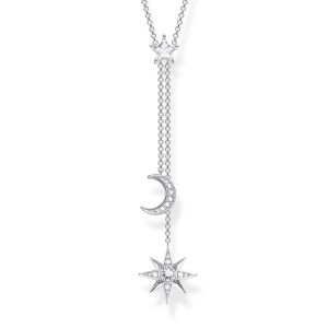 Thomas Sabo Necklace and Moon Necklace, Silver KE1900-051-14-L45V