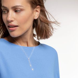 Thomas Sabo Necklace and Moon Necklace, Silver KE1900-051-14-L45V