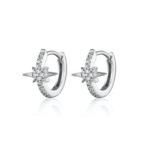 Scream Pretty Starburst Huggie Earrings - Silver