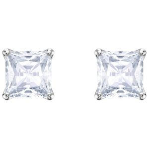 Swarovski Attract Stud Pierced Earrings, White, Rhodium Plating 5430365