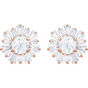 Swarovski Sunshine Pierced Earrings, White, Rose Gold Plating 5459597