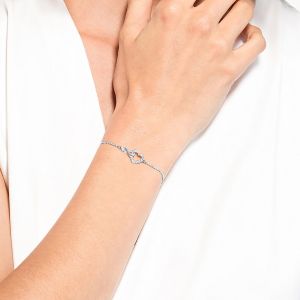 Swarovski Infinity Heart Bracelet - Rhodium Plated - 5524421