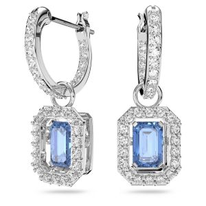 Swarovski Millenia Pierced Earrings - Blue with Rhodium Plating 5619500