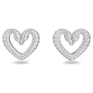 Swarovski Una Small Heart Earrings - Rhodium Plating 5625535