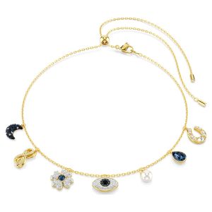 Swarovski Symbolica Charm Choker - Blue with Gold Tone Plating. Item code 5692164.