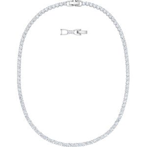 Swarovski Tennis Deluxe All-Around Necklace, White, Rhodium Plating 5494605