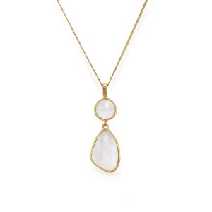 Sarah Alexander Tidal Rainbow Moonstone Double Drop Pendant