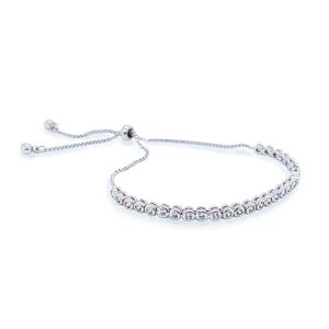 Ivory & Co Tivoli Crystal Toggle Rhodium Bracelet