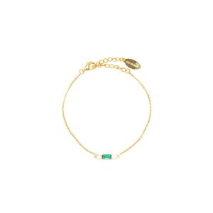 Georgini Emerald Isle Freshwater Pearl Bracelet Emerald and Silver - IB216GG