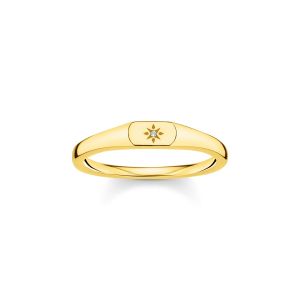 Thomas Sabo White Zirconia Star Gold Ring TR2314-414-14