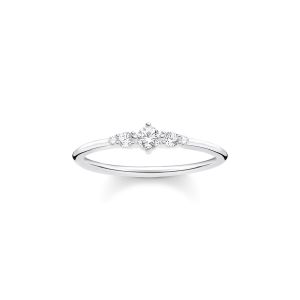 Thomas Sabo Slim White Zirconia Silver Vintage Ring TR2324-051-14