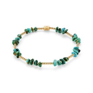 Annie Haak Turquoise Chip Gold Plated Bracelet