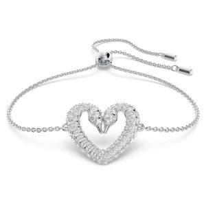 Swarovski Una Small Heart Bracelet - Rhodium Plating 5625534