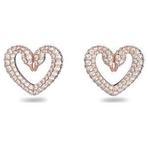 Swarovski Una Small Heart Earrings - Rose Gold Plating 5628659