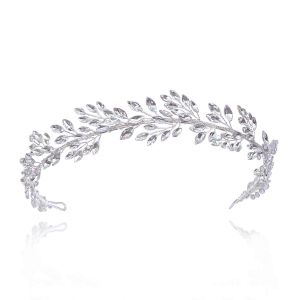 Ivory & Co Utopia Silver Crystal Leafy Tiara - utopia