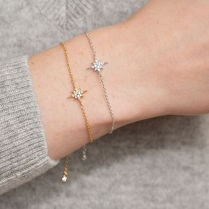 Scream Pretty Starburst Bracelet with Slider Clasp - Silver