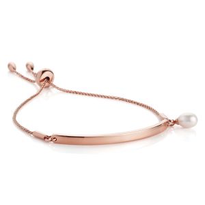 Jersey Pearl Viva Slider Bracelet - Rose Gold