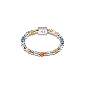 Annie Haak Willow Silver and Gold Plated Ring - Multi Coloured