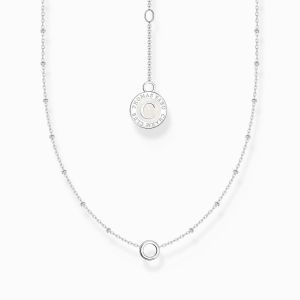 Thomas Sabo Member Silver Charm Necklace with Round Pendant and Little Balls - X0289-007-21-L45