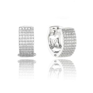 Georgini Goddess Maeve Pave Hoop Earrings - Silver - IE1127W