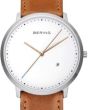 Bering Mens 'Classic' Brushed Silver Watch