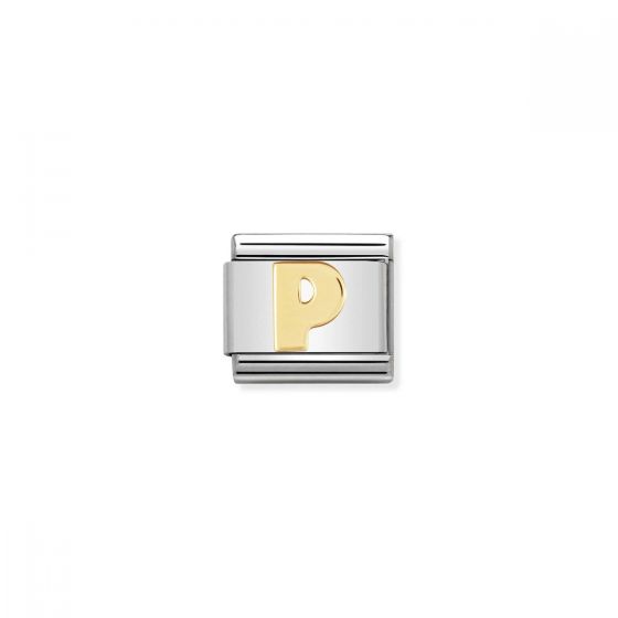 Nomination Gold Classic Letter Charm - P
