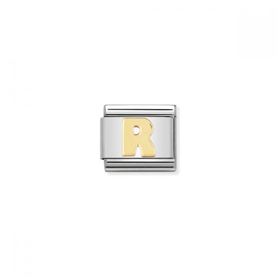 Nomination Gold Classic Letter Charm - R