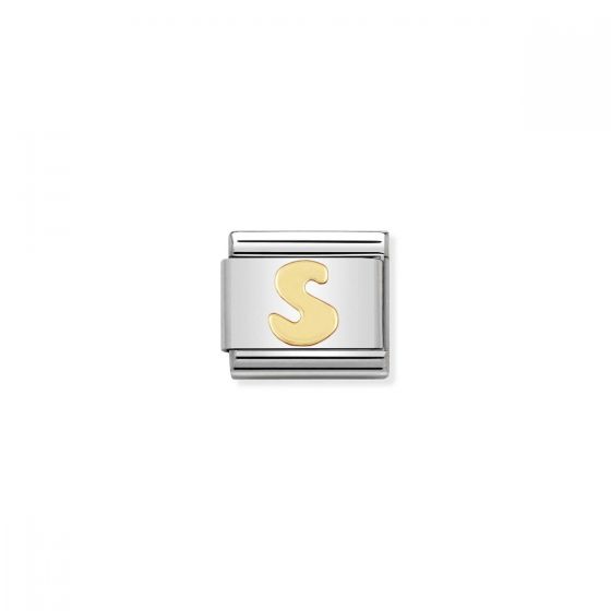 Nomination Gold Classic Letter Charm - S