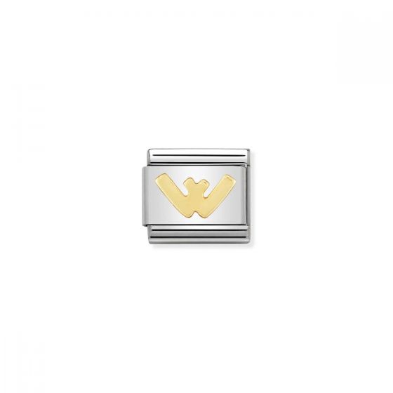 Nomination Gold Classic Letter Charm - W