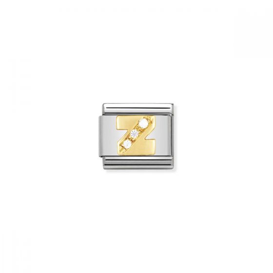 Nomination Gold and Zirconia Classic Letter Charm - Z