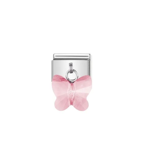 Nomination Classic Drop Charm - Swarowski Butterflies Pink 030604_11