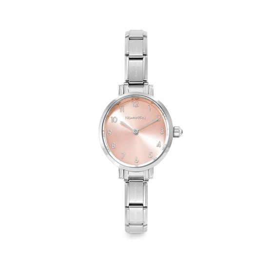 Nomination Paris Oval Sunray Pink Dial Charm Watch 