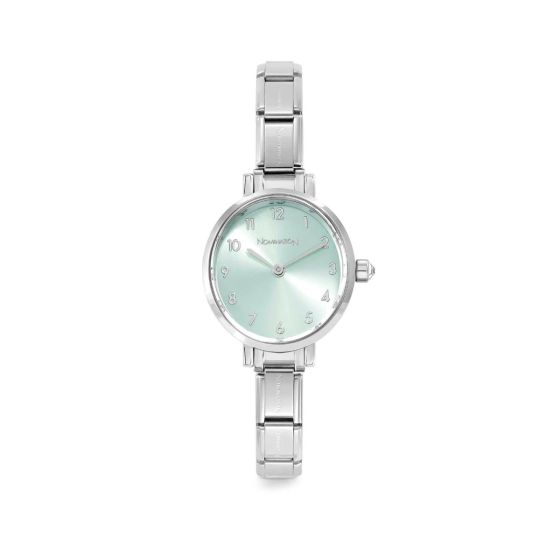 Nomination Paris Watch with Stainless Steel Strap Oval Sunray Green Dial - 076038_032