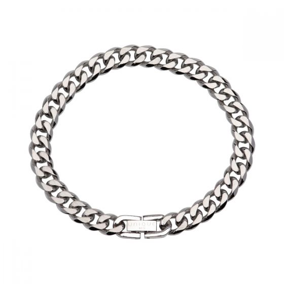Unique and Co Mens Stainless Steel Bracelet Matte and Polished  LAB-155-21