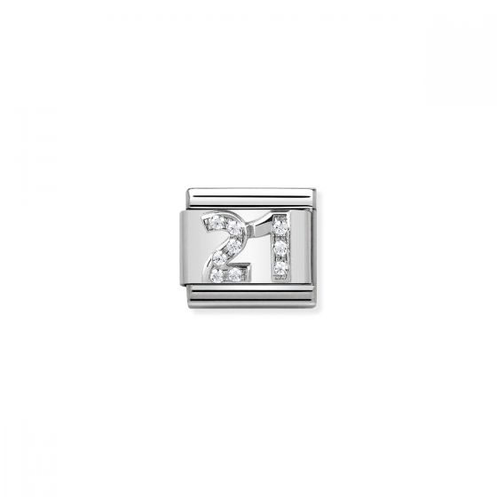 Nomination Silver and Zirconia Classic 21 Charm 330304/19