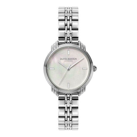 Olivia Burton Classic 30mm Art Deco Ivory and Silver Bracelet Watch. Item code 24000293.
