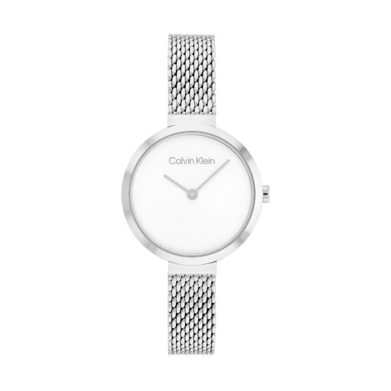 Calvin Klein Minimalistic T Bar Watch Small - Silver Mesh Strap 25200082