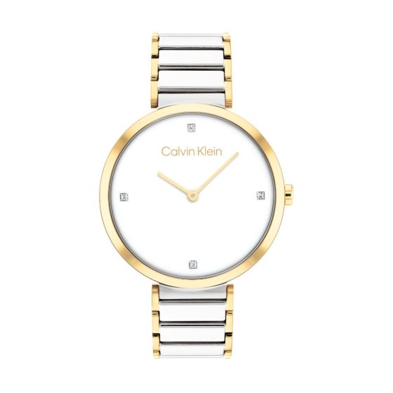 Calvin Klein Minimalistic T Bar Watch - Two-Tone 25200134