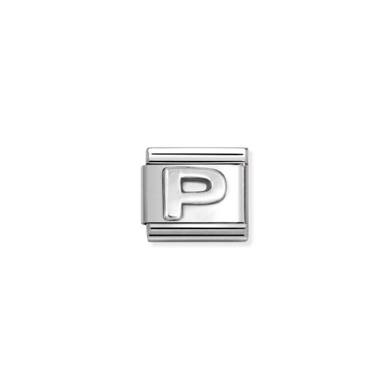 Nomination Classic Oxidised Silver Letter P Charm 330113_16