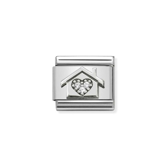 Nomination Classic Silver and Zirconia House with Heart Charm 330311_11