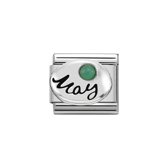 Nomination Classic Sterling Silver May Emerald Birthstone Charm 330505_05