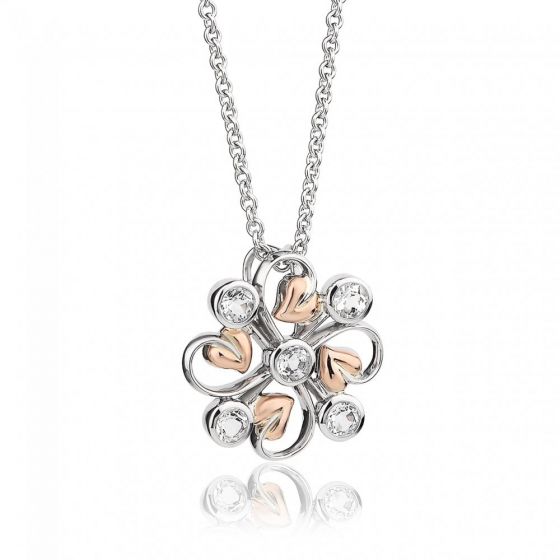 Clogau Tree Of Life Clover White Topaz Pendant 3SLKP