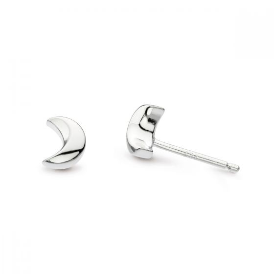 Kit Heath Miniature Mini Moon Silver Stud Earrings 40035HP021
